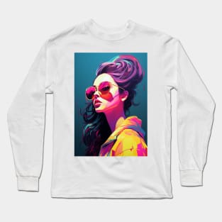 Stylish Punk Girl Long Sleeve T-Shirt